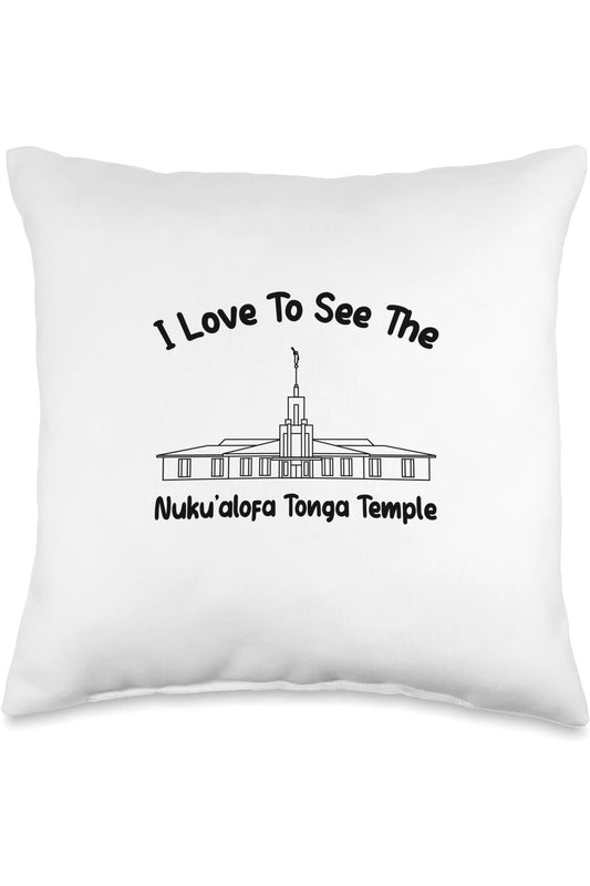 Nuku'alofa Tonga Temple Throw Pillows - Primary Style (English) US