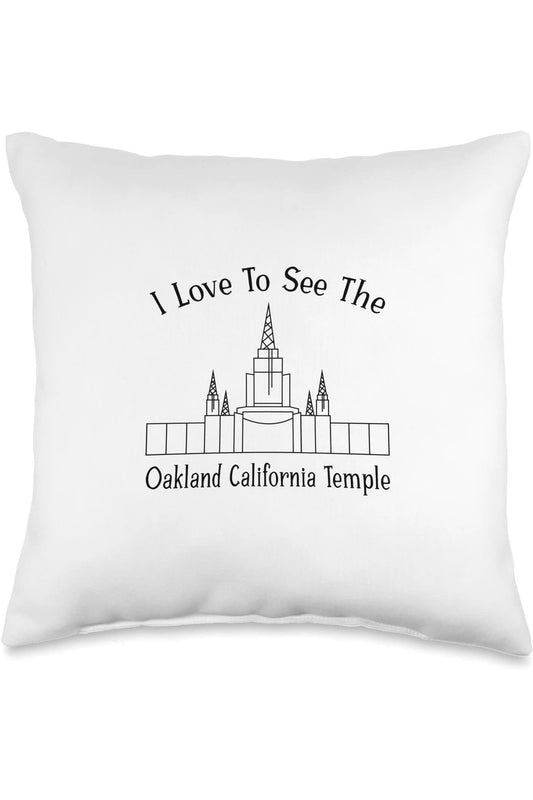Oakland California Temple Throw Pillows - Happy Style (English) US