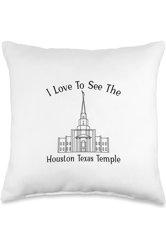 Houston Texas Temple Throw Pillows - Happy Style (English) US
