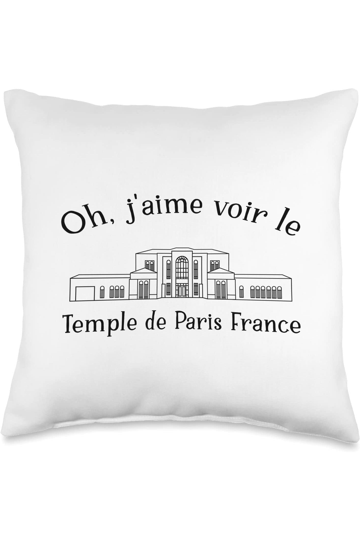 Paris France Temple Throw Pillows - Happy Style (French) US