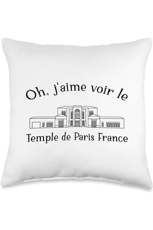 Paris France Temple Throw Pillows - Happy Style (French) US
