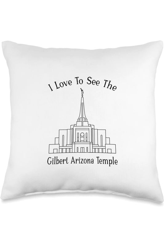 Gilbert Arizona Temple Throw Pillows - Happy Style (English) US