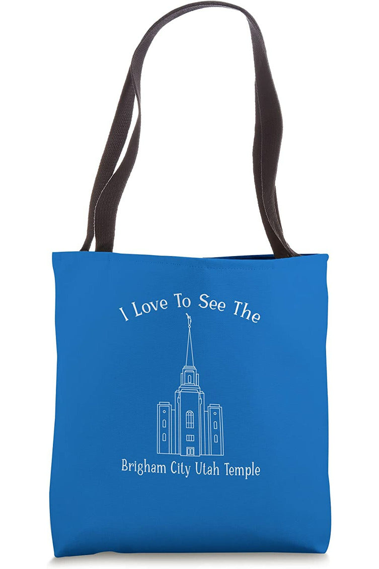 Brigham City Utah Temple Tote Bag - Happy Style (English) US