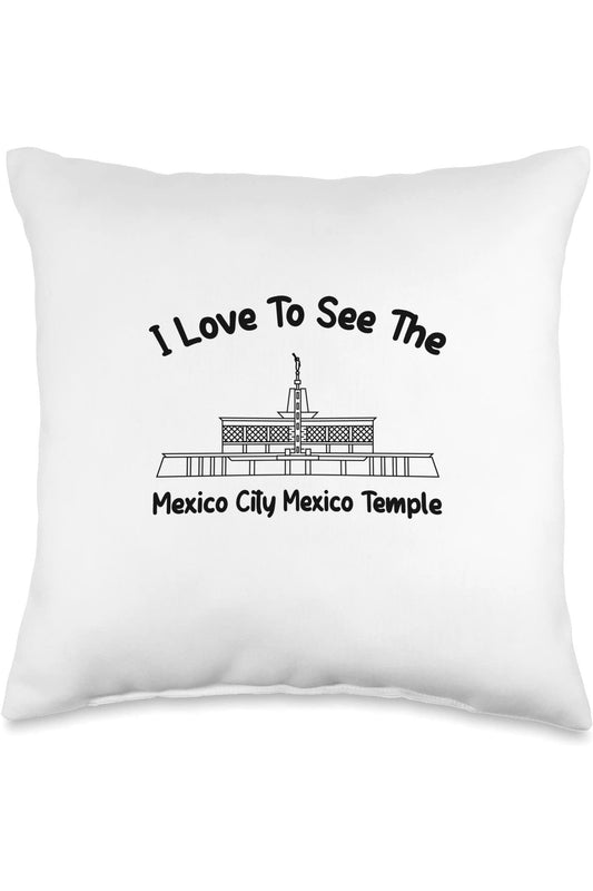 Mexico City Mexico Temple Throw Pillows - Primary Style (English) US