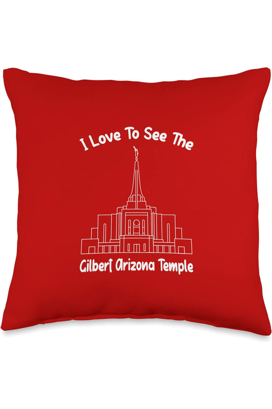 Gilbert Arizona Temple Throw Pillows - Primary Style (English) US