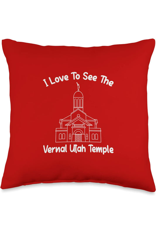 Vernal Utah Temple Throw Pillows - Primary Style (English) US