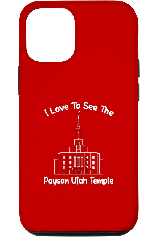 Payson Utah Temple Apple iPhone Cases - Primary Style (English) US