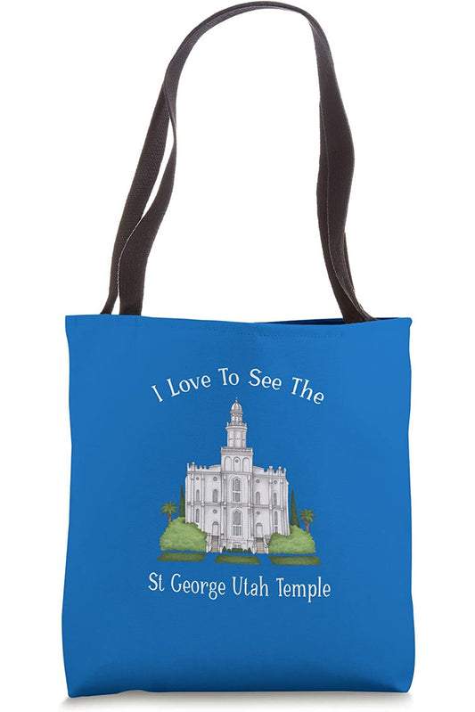 St George Utah Temple Tote Bag - Happy Style (English) US