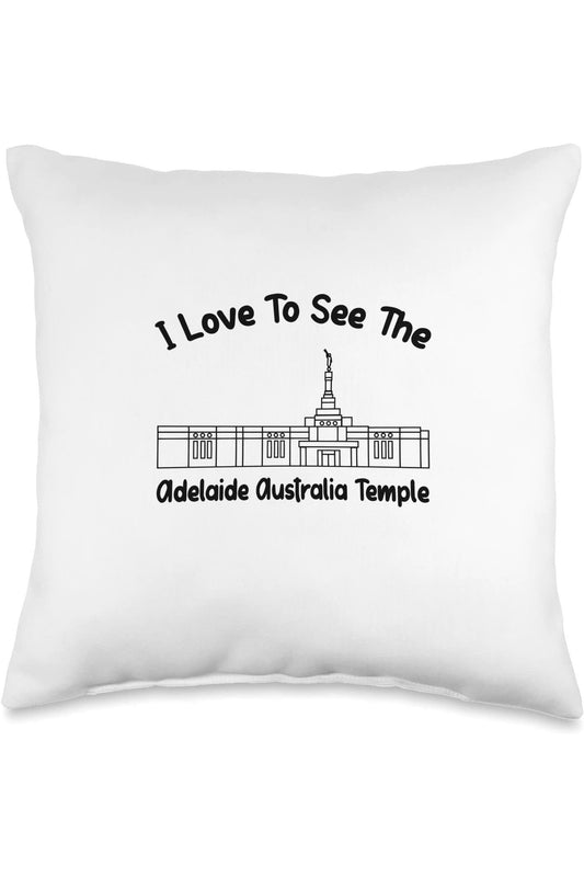 Adelaide Australia Temple Throw Pillows - Primary Style (English) US