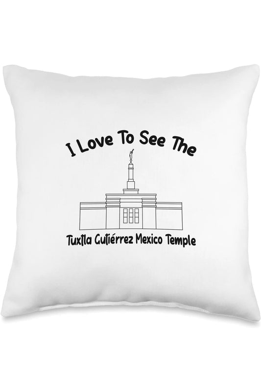 Tuxtla Gutierrez Mexico Temple Throw Pillows - Primary Style (English) US