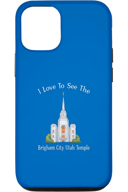 Brigham City Utah Temple Apple iPhone Cases - Happy Style (English) US