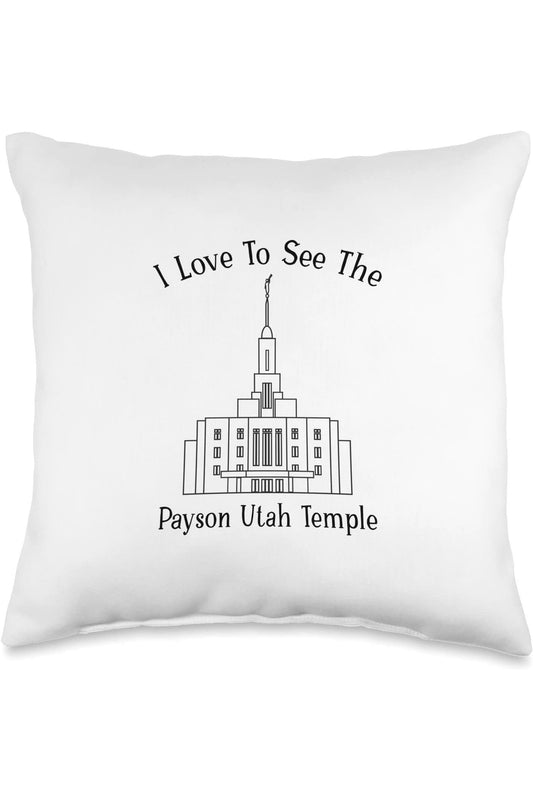 Payson Utah Temple Throw Pillows - Happy Style (English) US
