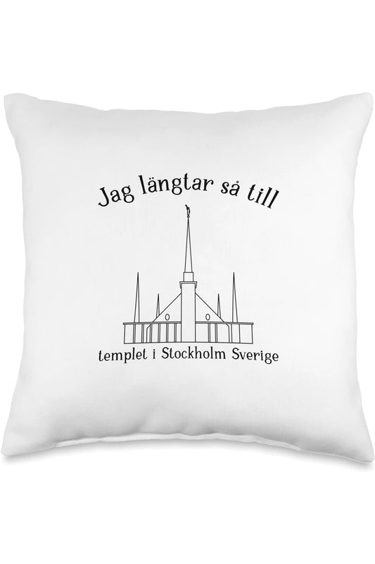 Stockholm Sweden Temple Throw Pillows - Happy Style (Swedish) US