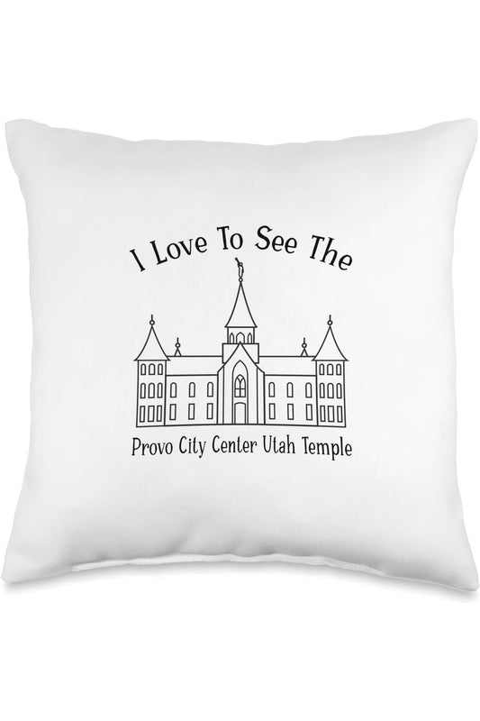 Provo City Center Utah Temple Throw Pillows - Happy Style (English) US