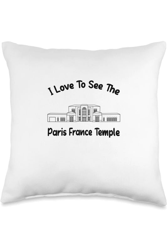 Paris France Temple Throw Pillows - Primary Style (English) US