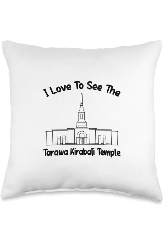 Tarawa Kiribati Temple Throw Pillows - Primary Style (English) US