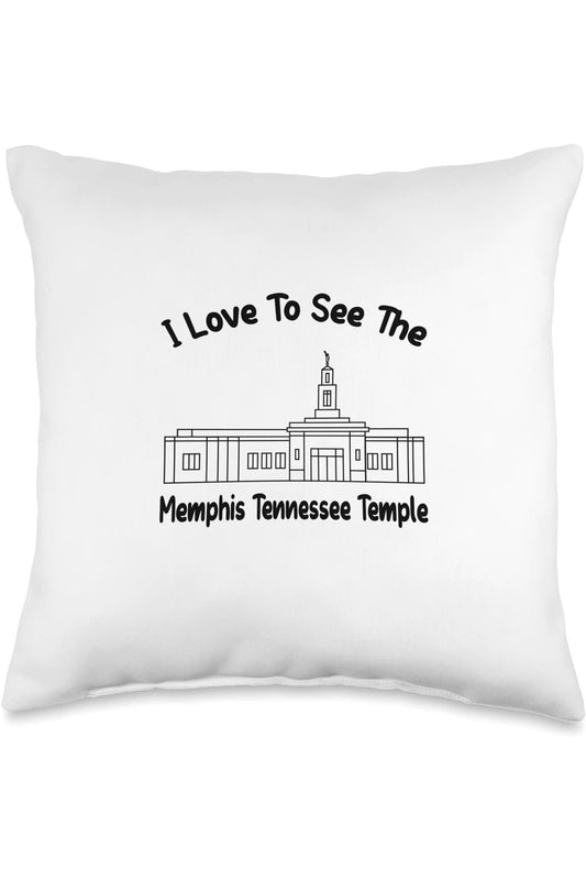 Memphis Tennessee Temple Throw Pillows - Primary Style (English) US