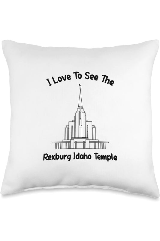Rexburg Idaho Temple Throw Pillows - Primary Style (English) US