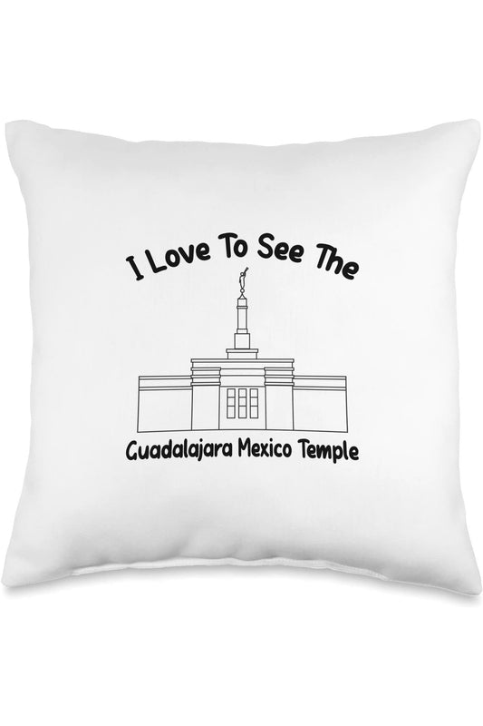 Guadalajara Mexico Temple Throw Pillows - Primary Style (English) US