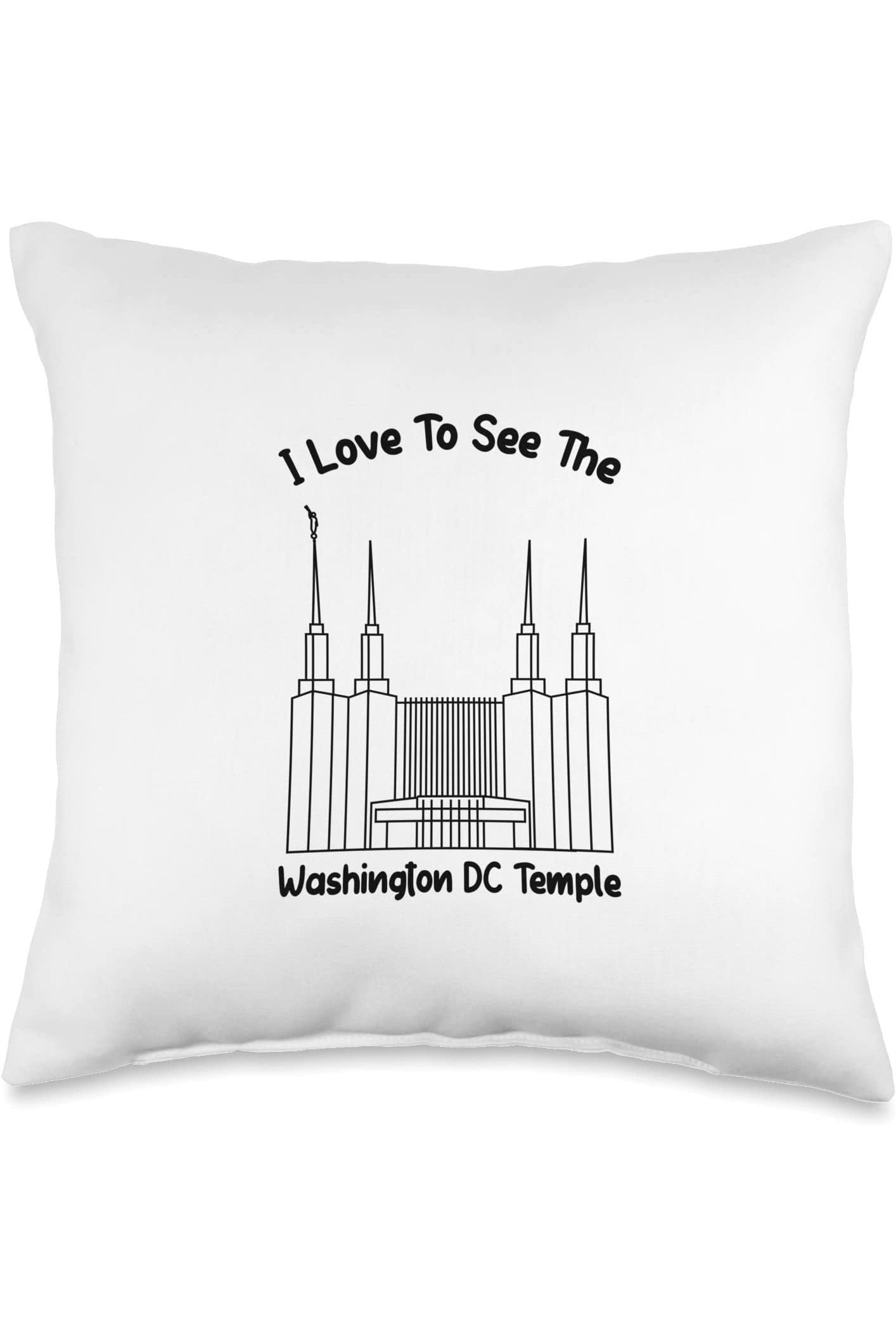 Washington DC Temple Throw Pillows - Primary Style (English) US