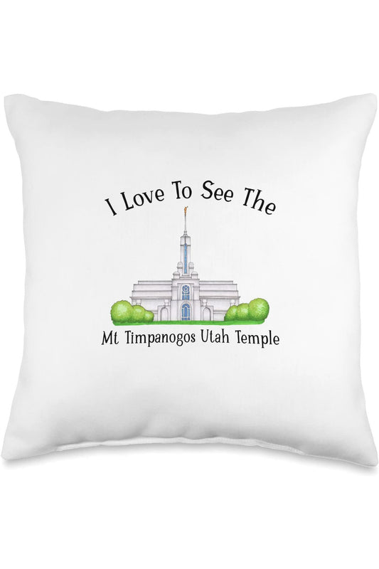 Mt Timpanogos Utah Temple Throw Pillows - Happy Style (English) US