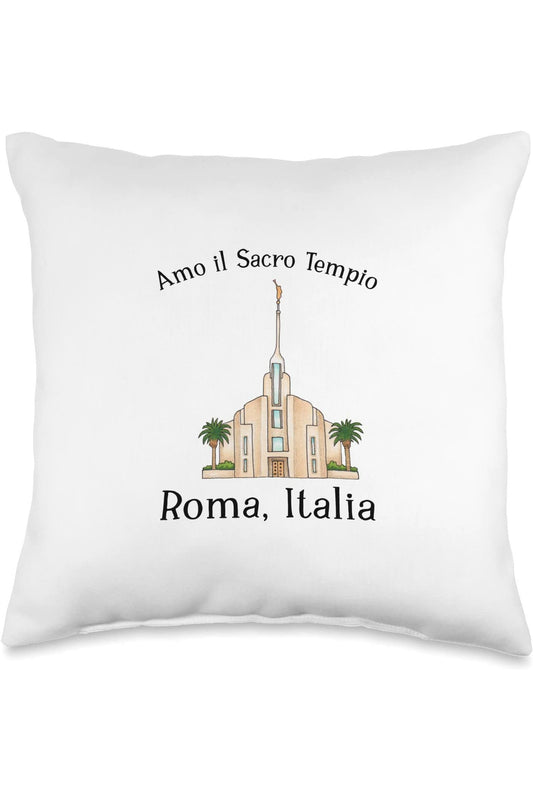 Rome Italy Temple Throw Pillows - Happy Style (Italian) US