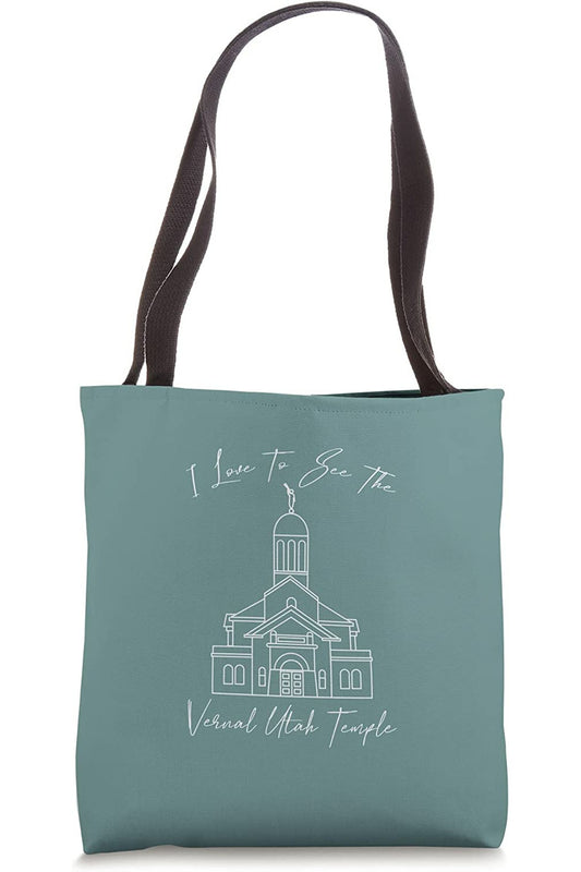 Vernal Utah Temple Tote Bag - Calligraphy Style (English) US