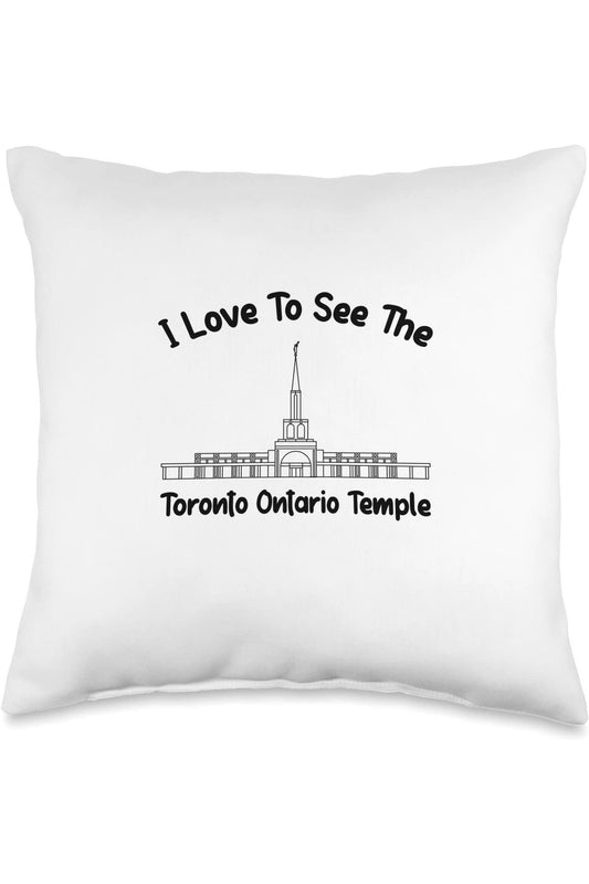 Toronto Ontario Temple Throw Pillows - Primary Style (English) US