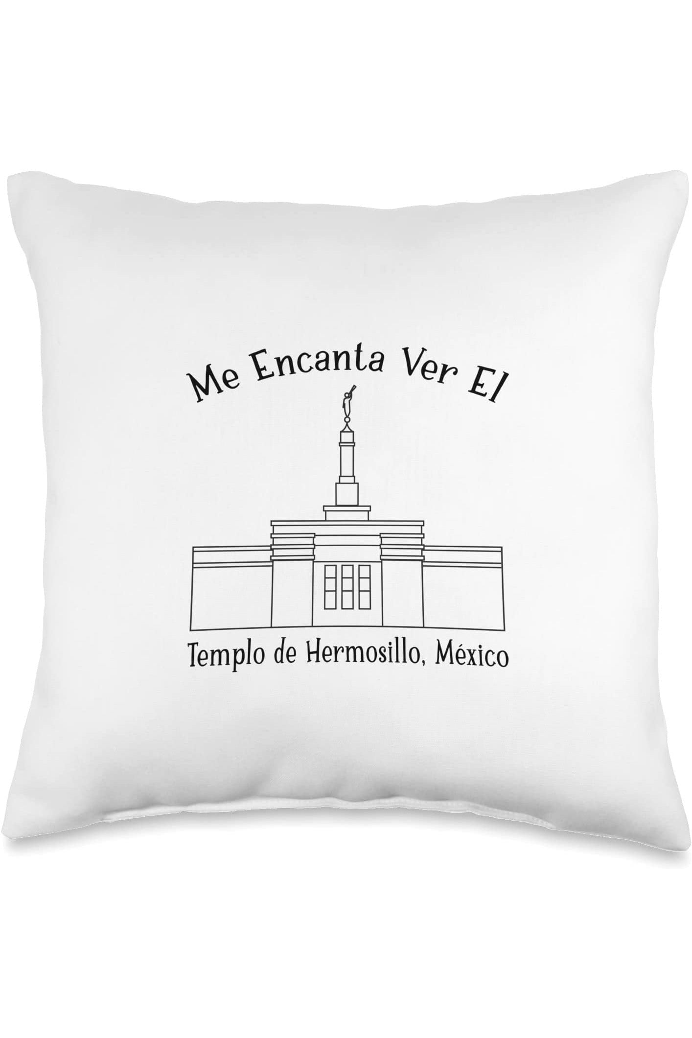 Hermosillo Mexico Temple Throw Pillows - Happy Style (Spanish) US