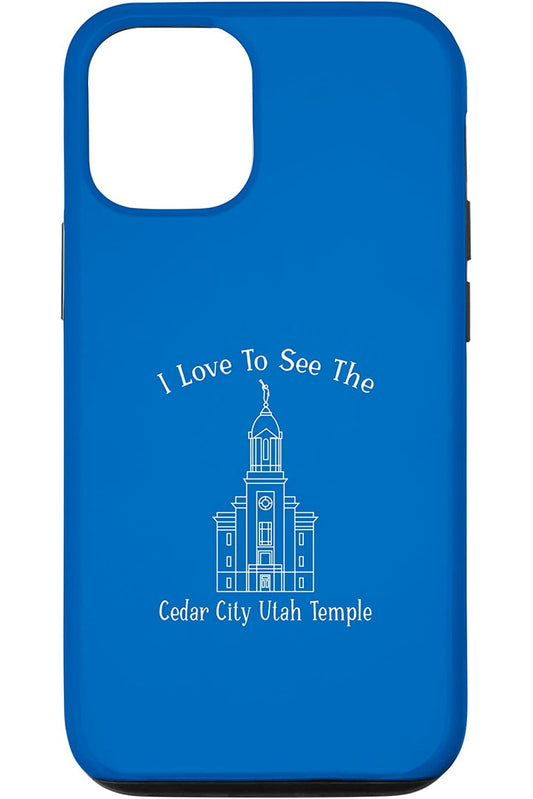 Cedar City Utah Temple Apple iPhone Cases - Happy Style (English) US