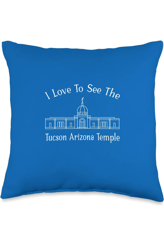 Tucson Arizona Temple Throw Pillows - Happy Style (English) US