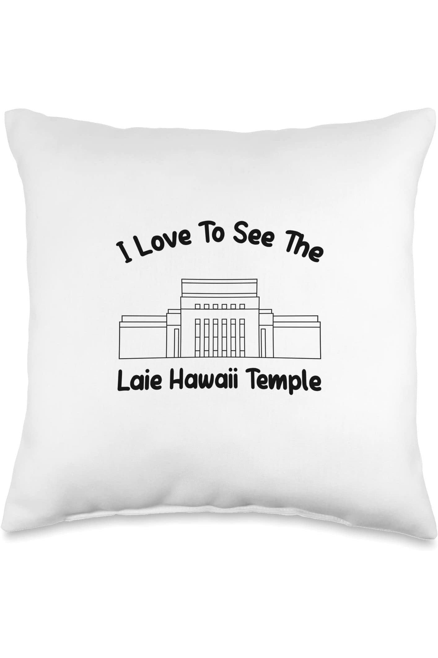 Laie Hawaii Temple Throw Pillows - Primary Style (English) US