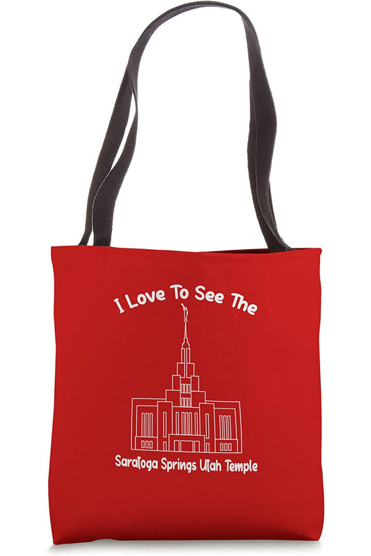 Saratoga Springs Utah Temple Tote Bag - Primary Style (English) US
