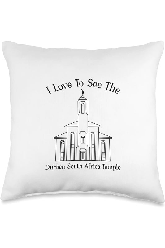 Durban South Africa Temple Throw Pillows - Happy Style (English) US