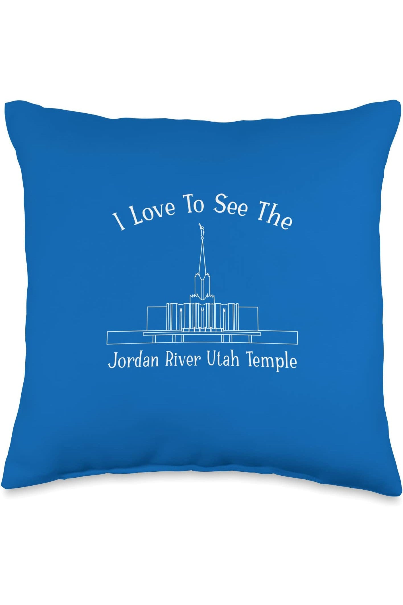 Jordan River Utah Temple Throw Pillows - Happy Style (English) US