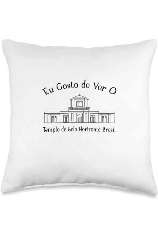 Belo Horizonte Brazil Temple Throw Pillows - Happy Style (Portuguese) US