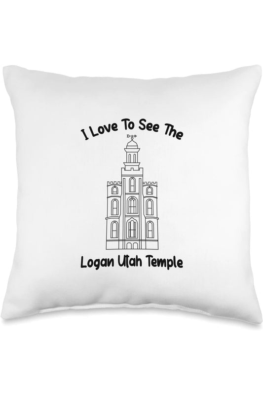 Logan Utah Temple Throw Pillows - Primary Style (English) US
