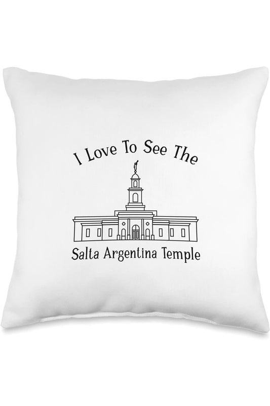 Salta Argentina Temple Throw Pillows - Happy Style (English) US