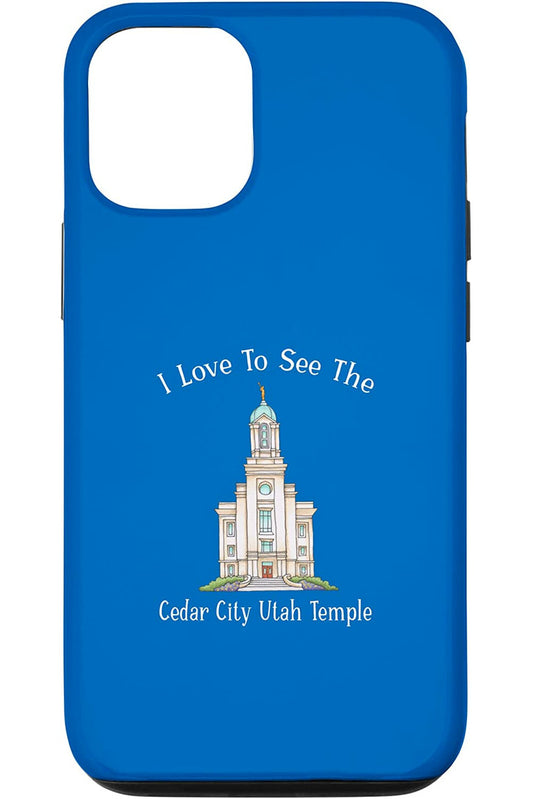 Cedar City Utah Temple Apple iPhone Cases - Happy Style (English) US