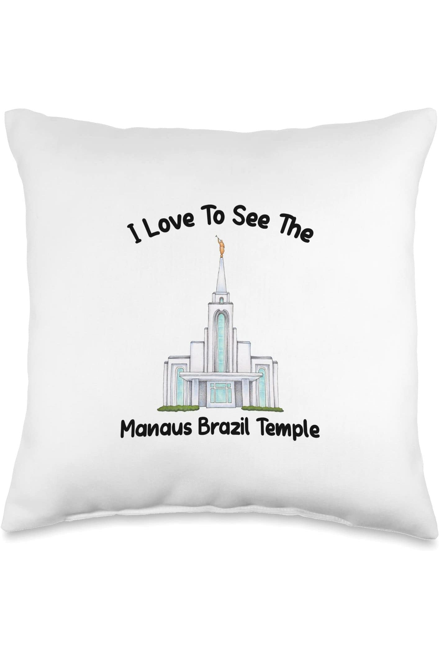 Manaus Brazil Temple Throw Pillows - Primary Style (English) US