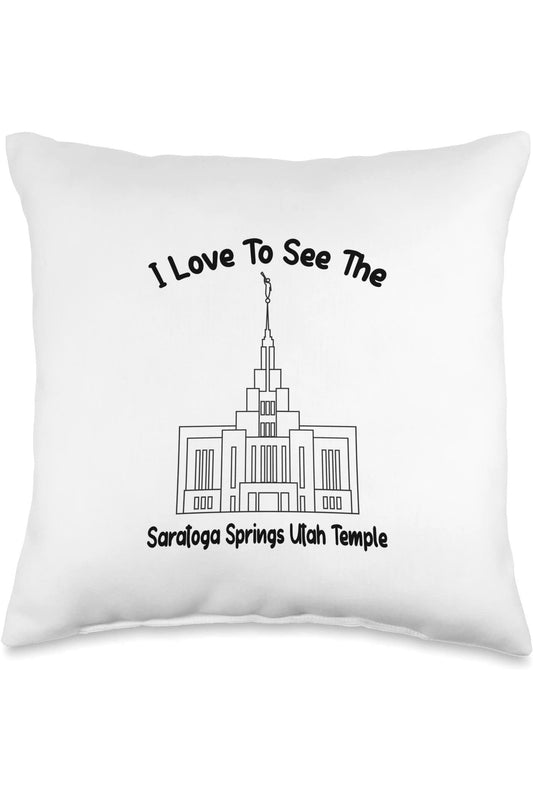 Saratoga Springs Utah Temple Throw Pillows - Primary Style (English) US