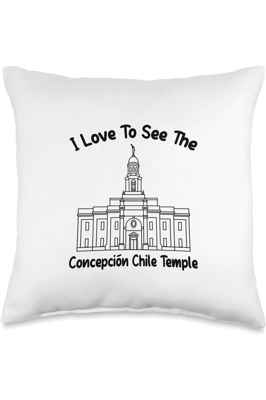 Concepcion Chile Temple Throw Pillows - Primary Style (English) US