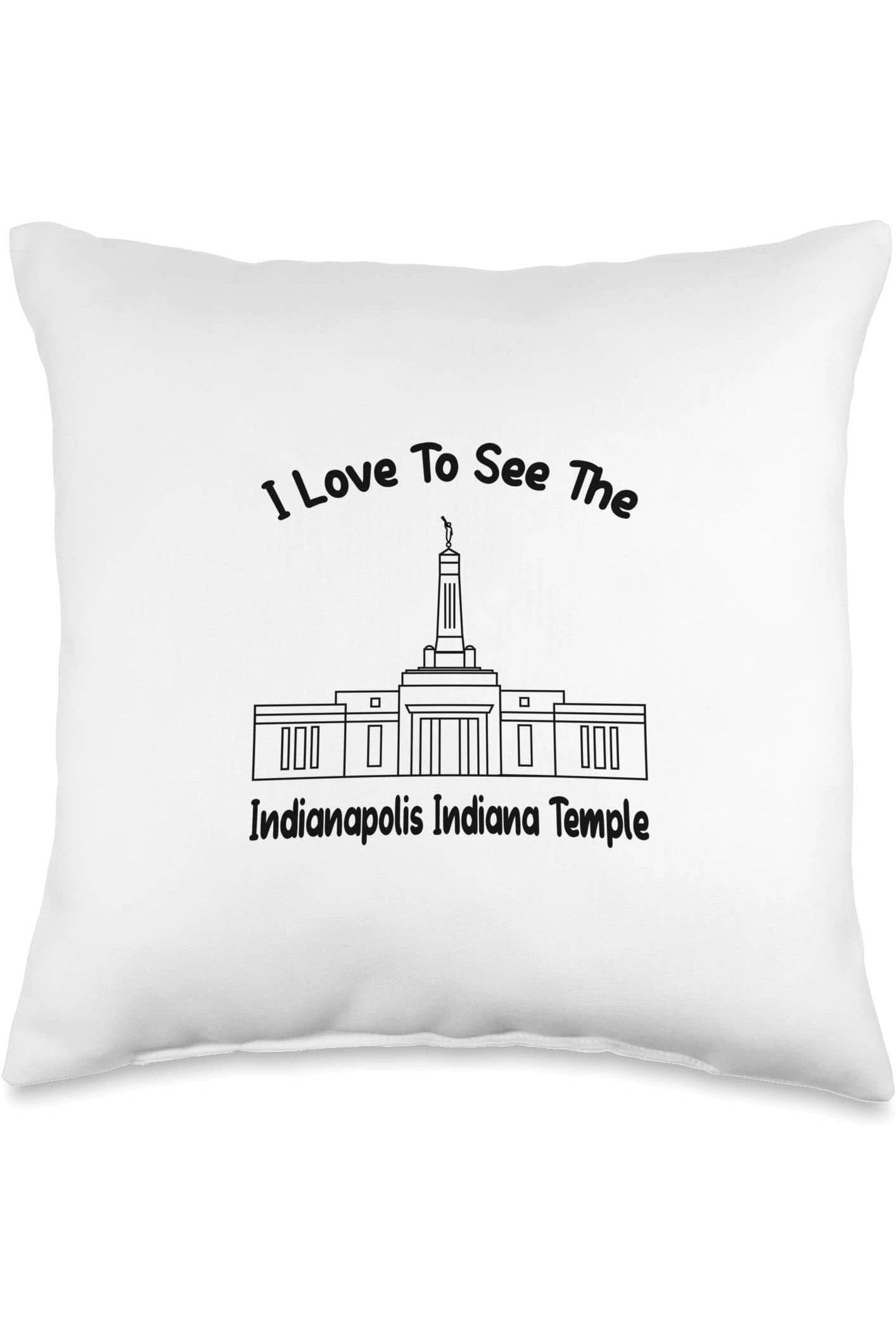 Indianapolis Indiana Temple Throw Pillows - Primary Style (English) US