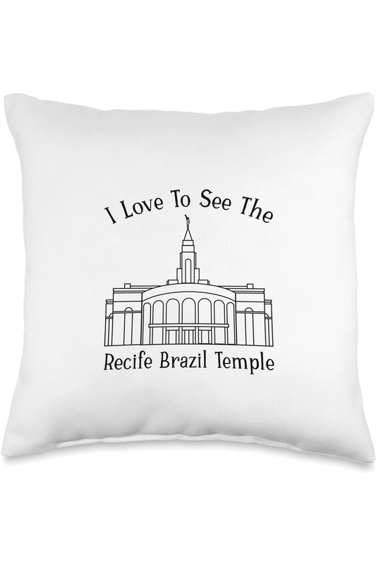Recife Brazil Temple Throw Pillows - Happy Style (English) US