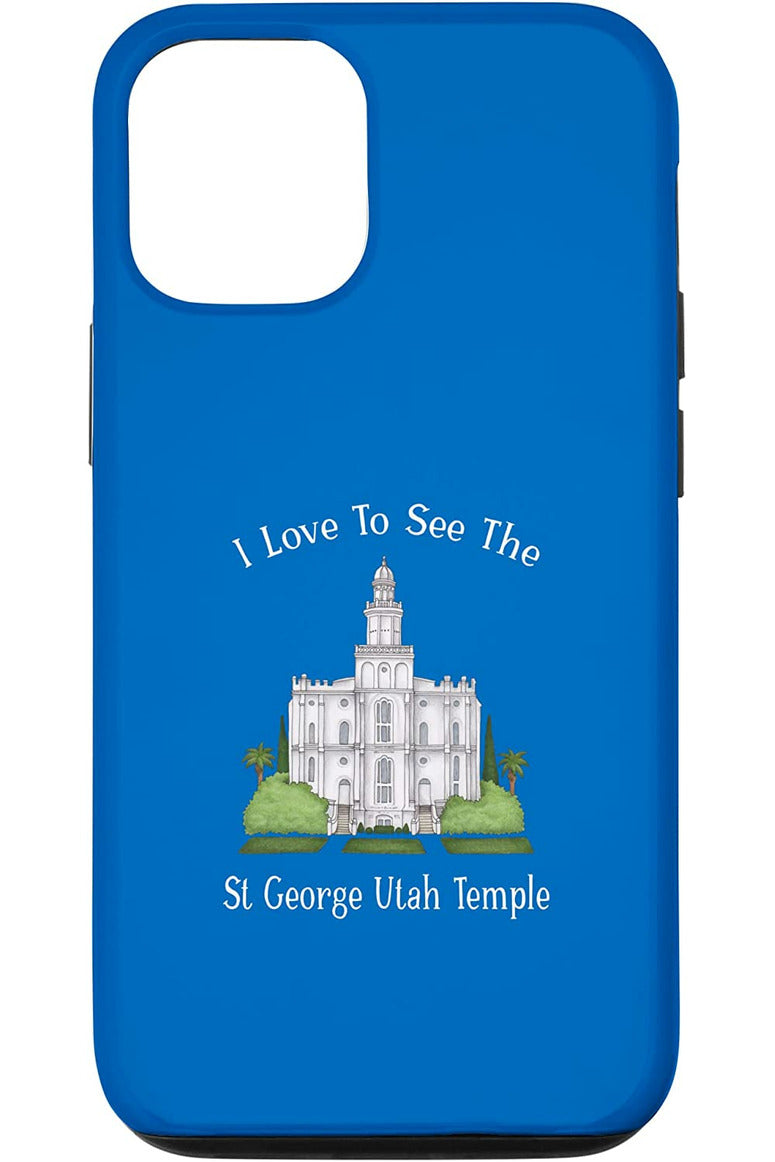St George Utah Temple Apple iPhone Cases - Happy Style (English) US