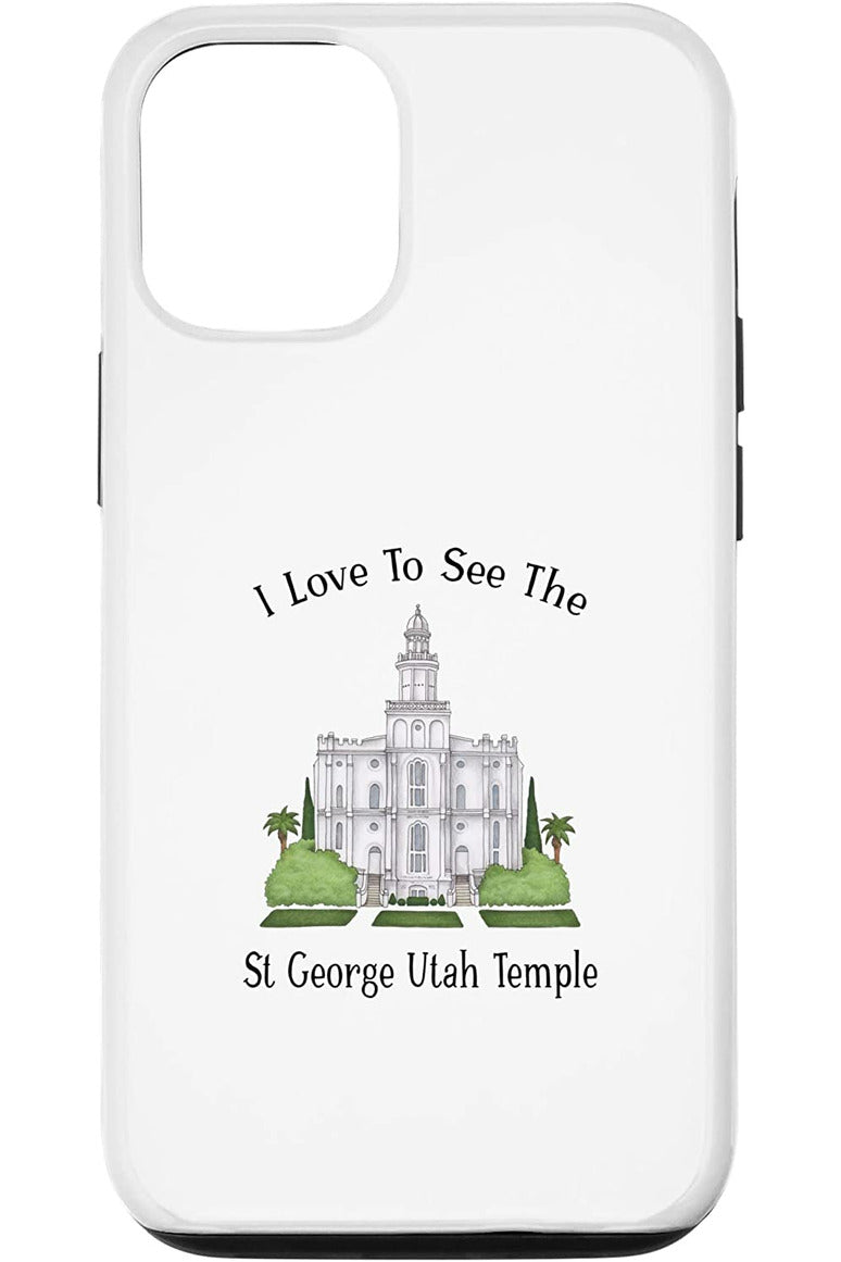 St George Utah Temple Apple iPhone Cases - Happy Style (English) US