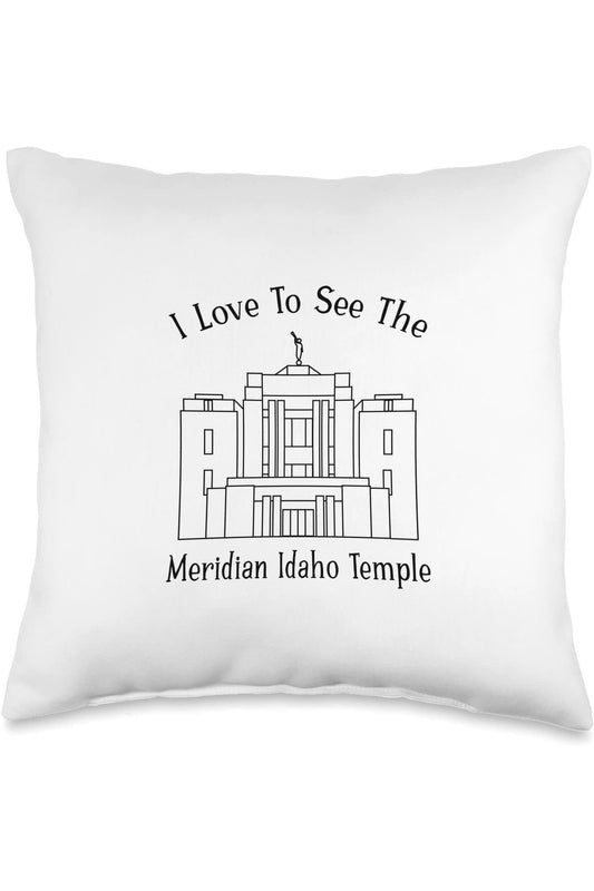 Meridian Idaho Temple Throw Pillows - Happy Style (English) US