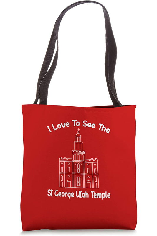 St George Utah Temple Tote Bag - Primary Style (English) US