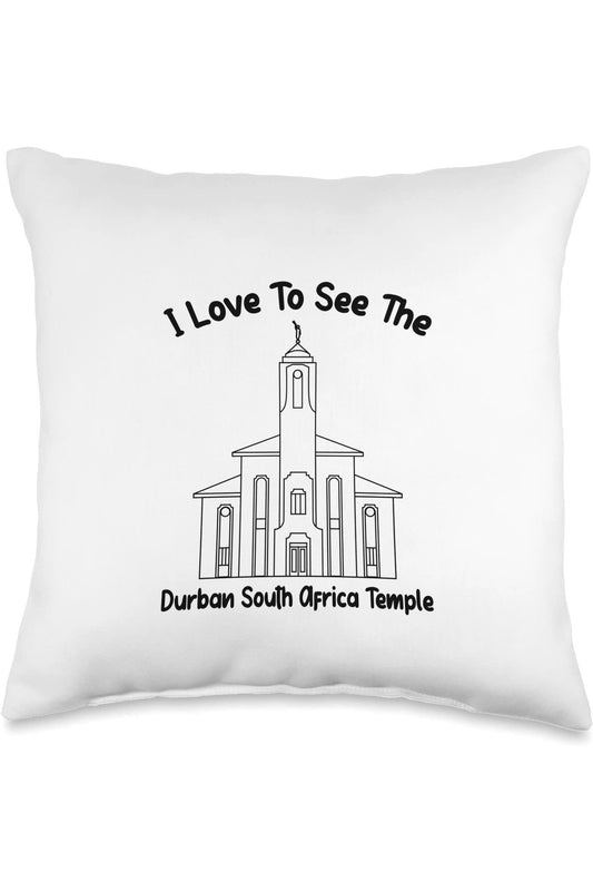 Durban South Africa Temple Throw Pillows - Primary Style (English) US