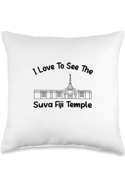 Suva Fiji Temple Throw Pillows - Primary Style (English) US